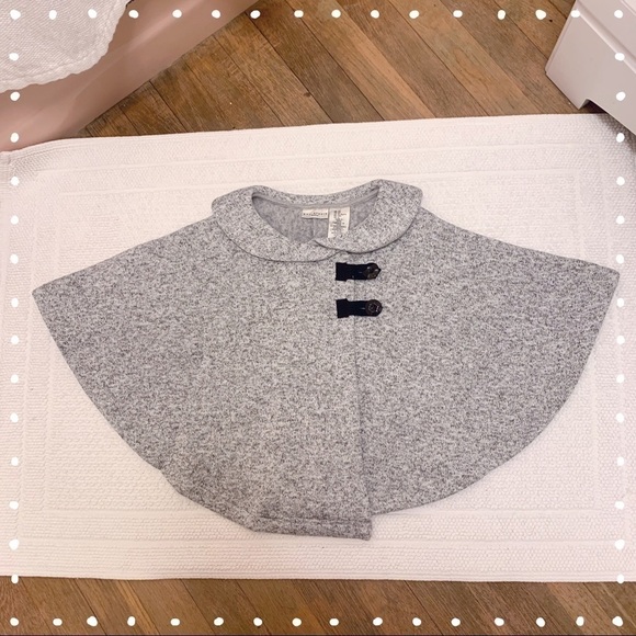 NWOT Max Studio Baby Heathered Gray Cape - Picture 6 of 7